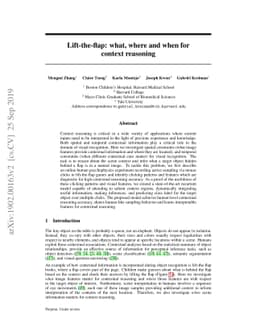 Lift-the-flap: what, where and when for context reasoning