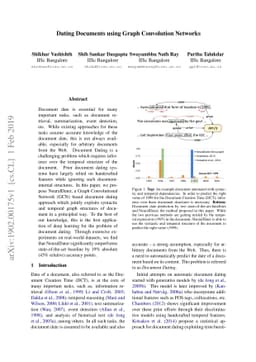 Dating Documents using Graph Convolution Networks