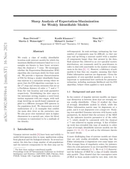 Sharp Analysis of Expectation-Maximization for Weakly Identifiable
  Models