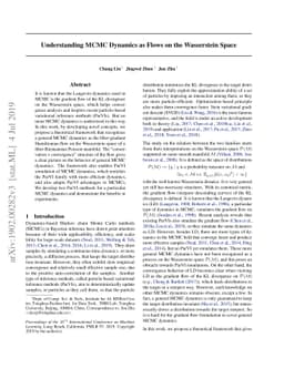 Understanding MCMC Dynamics as Flows on the Wasserstein Space