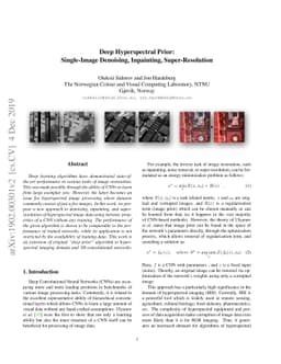 Deep Hyperspectral Prior: Denoising, Inpainting, Super-Resolution