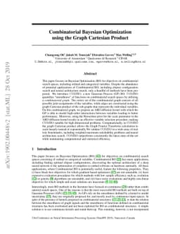 Combinatorial Bayesian Optimization using the Graph Cartesian Product