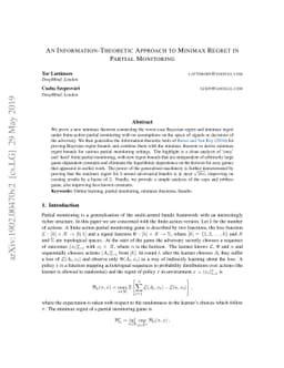 An Information-Theoretic Approach to Minimax Regret in Partial
  Monitoring