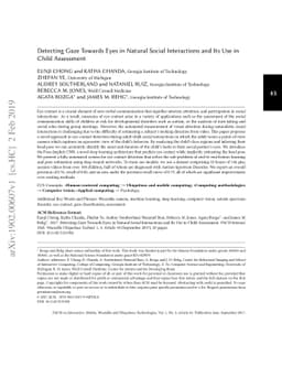 Detecting Gaze Towards Eyes in Natural Social Interactions and its Use
  in Child Assessment