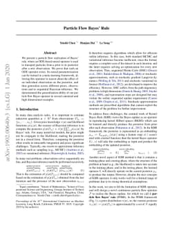 Particle Flow Bayes' Rule