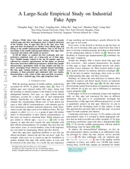 A Large-Scale Empirical Study on Industrial Fake Apps