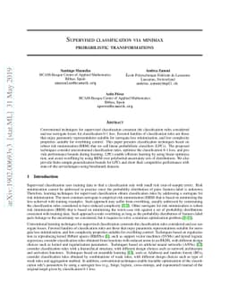 Supervised classification via minimax probabilistic transformations
