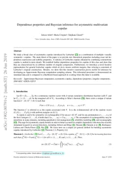 Dependence properties and Bayesian inference for asymmetric multivariate
  copulas