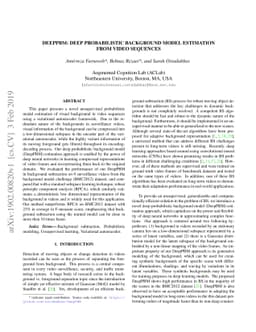 DeepPBM: Deep Probabilistic Background Model Estimation from Video
  Sequences