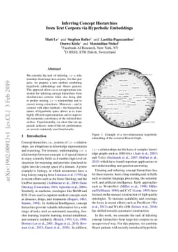 Inferring Concept Hierarchies from Text Corpora via Hyperbolic
  Embeddings