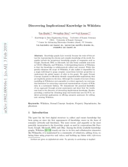 Discovering Implicational Knowledge in Wikidata