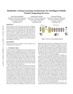 BottleNet: A Deep Learning Architecture for Intelligent Mobile Cloud
  Computing Services