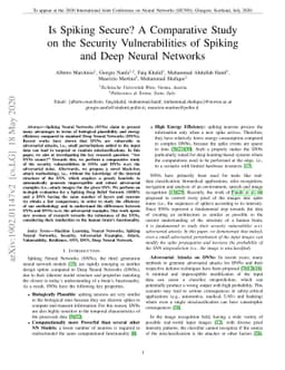 Is Spiking Secure? A Comparative Study on the Security Vulnerabilities
  of Spiking and Deep Neural Networks