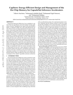 CapStore: Energy-Efficient Design and Management of the On-Chip Memory
  for CapsuleNet Inference Accelerators