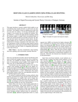 Deep One-Class Classification Using Intra-Class Splitting