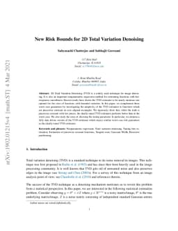 New Risk Bounds for 2D Total Variation Denoising