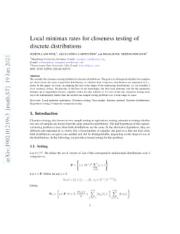 Local minimax rates for closeness testing of discrete distributions