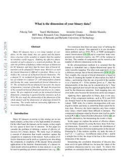 What is the dimension of your binary data?