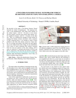 A Two-Stream Siamese Neural Network for Vehicle Re-Identification by
  Using Non-Overlapping Cameras