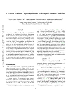 A Practical Maximum Clique Algorithm for Matching with Pairwise
  Constraints