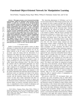 Functional Object-Oriented Network for Manipulation Learning