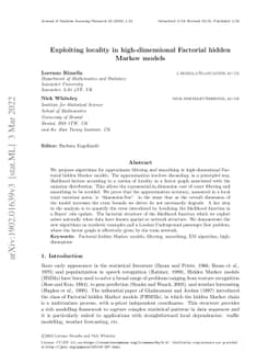 Exploiting locality in high-dimensional factorial hidden Markov models
