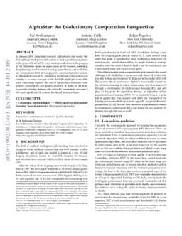 AlphaStar: An Evolutionary Computation Perspective
