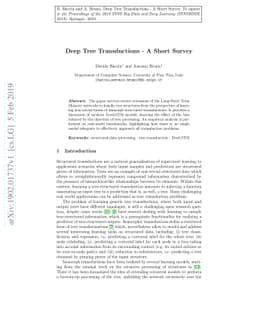 Deep Tree Transductions - A Short Survey