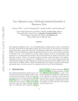 Face Alignment using a 3D Deeply-initialized Ensemble of Regression
  Trees
