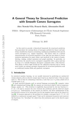 A General Theory for Structured Prediction with Smooth Convex Surrogates