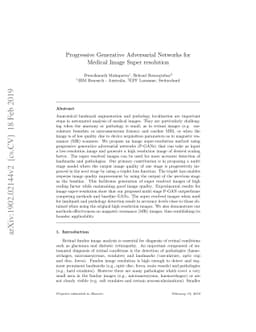 Progressive Generative Adversarial Networks for Medical Image Super
  resolution