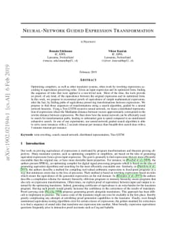 Neural-Network Guided Expression Transformation