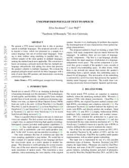 Unsupervised Polyglot Text To Speech