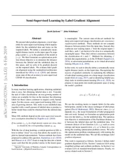 Semi-Supervised Learning by Label Gradient Alignment