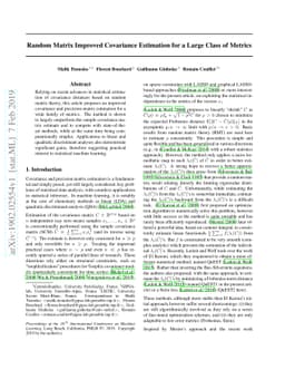 Random Matrix Improved Covariance Estimation for a Large Class of
  Metrics