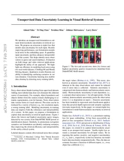 Unsupervised Data Uncertainty Learning in Visual Retrieval Systems