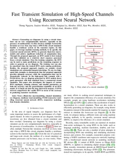 Fast Transient Simulation of High-Speed Channels Using Recurrent Neural
  Network