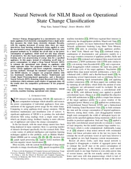 Neural Network for NILM Based on Operational State Change Classification