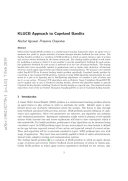 KLUCB Approach to Copeland Bandits