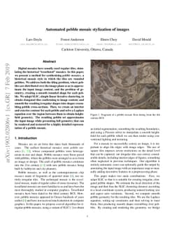 Automated pebble mosaic stylization of images