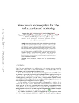 Visual search and recognition for robot task execution and monitoring