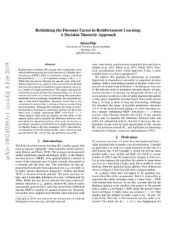 Rethinking the Discount Factor in Reinforcement Learning: A Decision
  Theoretic Approach