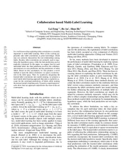 Collaboration based Multi-Label Learning