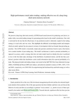 High-performance stock index trading: making effective use of a deep
  LSTM neural network