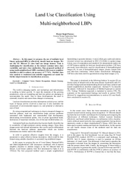 Land Use Classification Using Multi-neighborhood LBPs