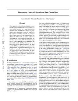 Discovering Context Effects from Raw Choice Data