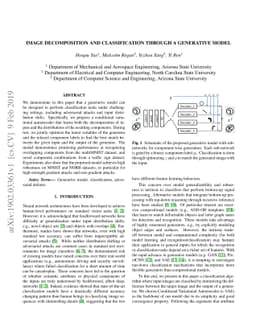 Image Decomposition and Classification through a Generative Model