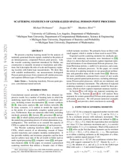 Scattering Statistics of Generalized Spatial Poisson Point Processes