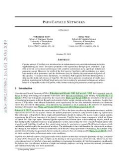 Path Capsule Networks