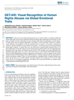 GET-AID: Visual Recognition of Human Rights Abuses via Global Emotional
  Traits